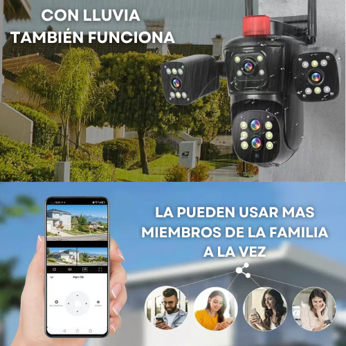 Cámara de seguridad 4 en 1 + tarjeta microSD 128 GB de Regalo🎁
