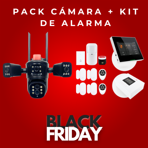 Pack Seguridad Total: Cámara de Vigilancia + Kit de Alarma Inteligente