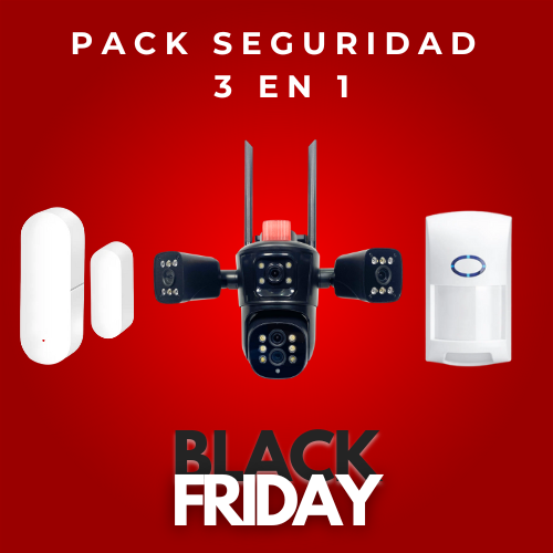 Pack seguridad 3 en 1: Cámara + Sensor PIR +Sensor Puerta/venata