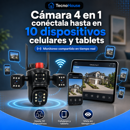 Cámara de seguridad 4 en 1 + tarjeta microSD 128 GB de Regalo🎁 30% descuento