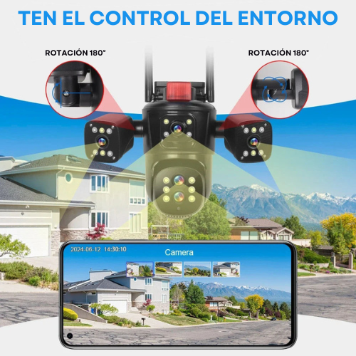 Cámara de seguridad 4 en 1 + tarjeta microSD 128 GB de Regalo🎁