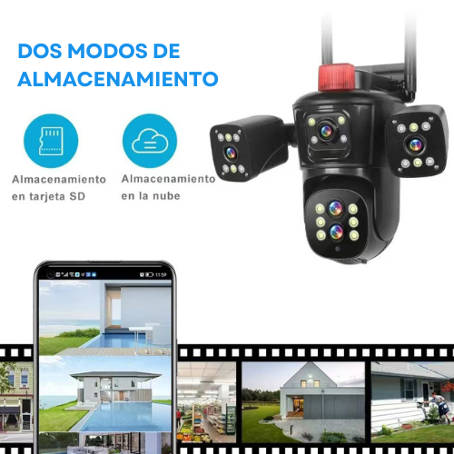 Cámara de seguridad 4 en 1 + tarjeta microSD 128 GB de Regalo🎁