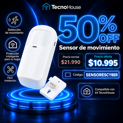 50% OFF Sensor de movimiento compatible solo con kit de alarma